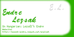 endre lezsak business card